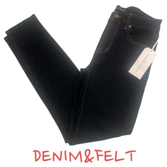 Modern American Mid Rise Skinny Denim Jeans | Color: Rich Dark Rinse | NEW/NWT🔥 - Picture 5 of 9